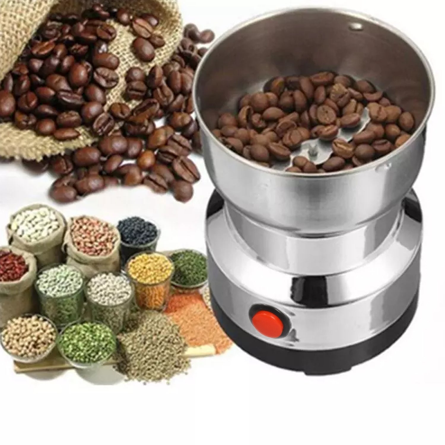 2898 Multifunction Grinder Machine Electric Cereals Grain Mill Spice Herbs Grinding Machine Tool Stainless Steel Electric Coffee Bean for Home DeoDap 2898 Multifunction Grinder Machine Electric Cereals Grain Mill Spice Herbs Grinding Machine Tool Stainless Steel Electric Coffee Bean for Home DeoDap